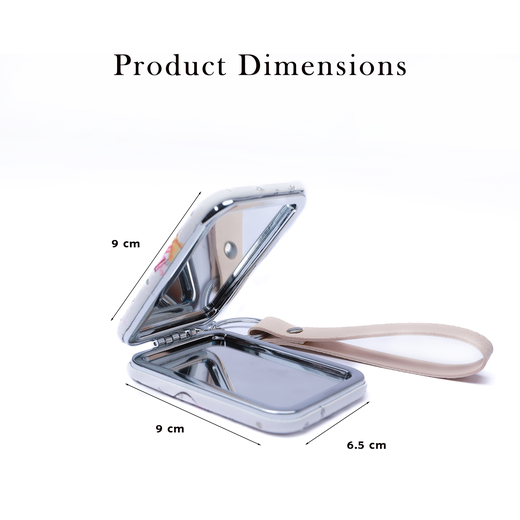 Compact Mirror Flower Keychain - Image 2