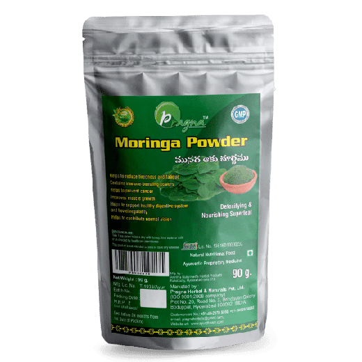Pragna’s Moringa Powder supports immunity, digestion, and healthy skin. A perfect addition to smoothies, teas, and recipes for overall wellness.