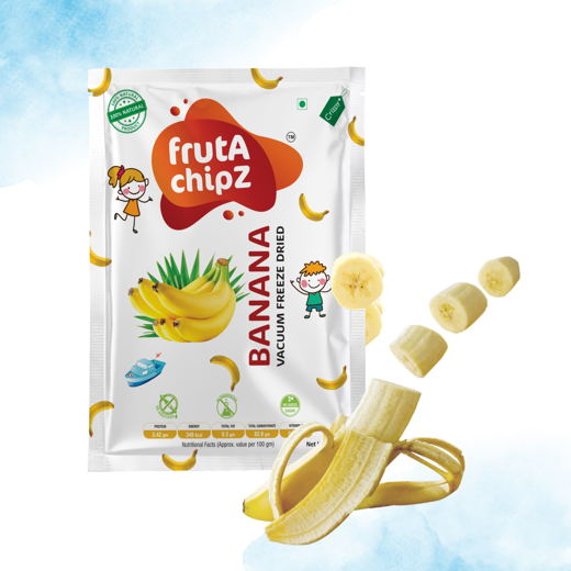 frutA chipZ Freeze Dried Chikoo 20 Gms/ Fruit Mango 20 Gms/ Banana 30 Gms/ Pineapple 20Gms/ JackFruit 20Gms | 100% Natural | Healthy Fruit Chips | Ready to Eat | Crunchy - Image 3
