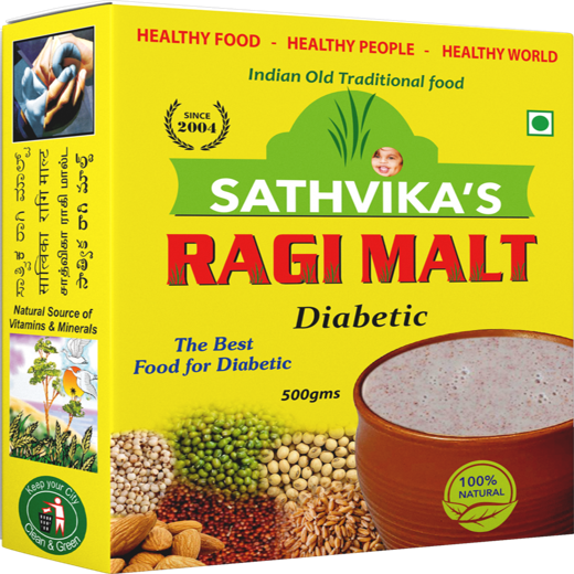 Ragi Malt Diabetic (500 grams) Pack Of 1.