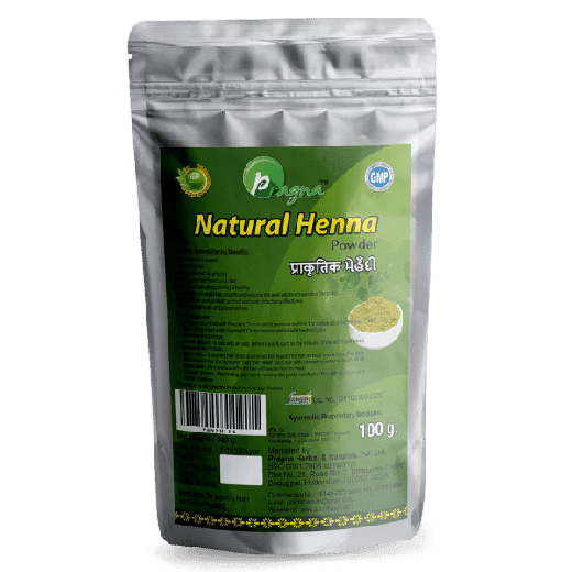 Pragna Natural Henna Powder is 100% pure and natural. Henna is absolutely harmless and has no adverse effects in its natural state. It makes your hair shaft stronger and smoother. - Image 3