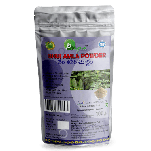 Pragna Bhui Amla powder is 100% pure and naturals. Bhui Amla powder helps in the management of digestive issues such as acidity.