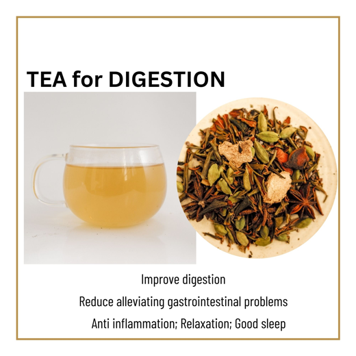 MENCHA - Digestive Tea Tin 50gr - Caffeine Free - Himalayan Herbal Blend for Improve Digestion | Reduce gastrointestinal problems | Speed up emptying of the stomach | Relaxation | Pain Relief - 50 Cups - Image 2