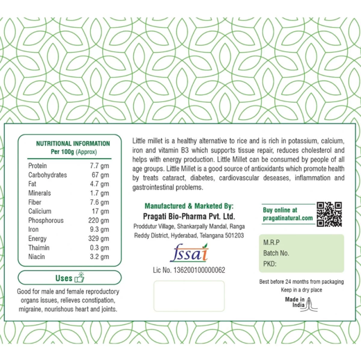 Pragati Natural Little millets (Samalu)  1 kg - Image 2