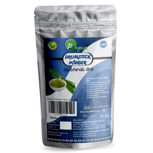 Pragna Drumstick powder is 100% pure and natural. Drumstick Powder is abundant in minerals and antioxidants and is a good source of iron, calcium, vitamin C, and vitamin B6. - Image 3