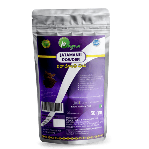 Pragna’s Jatamansi Powder is 100%t pure and natural.Jatamansi powder helps to decrease blood pressure and prevent blood clotting.