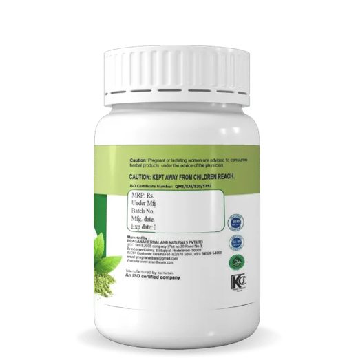 Pragna’s natural spirulina tablets contain chlorophyll, which helps in detoxifying skin, and management of dark circles. - Image 3