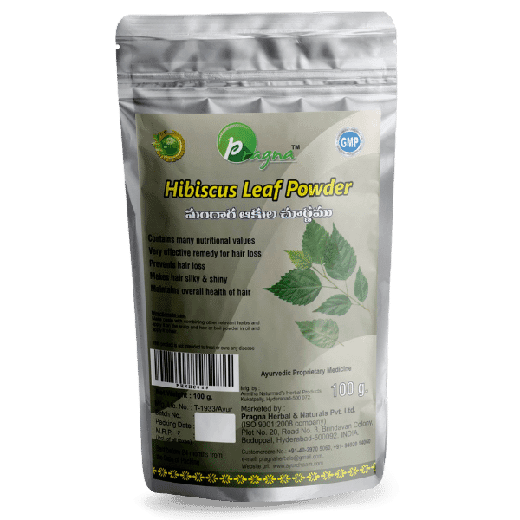 Pragna Hibiscus Leaf Powder is 100% pure and natural. It helps in the prevention of hair loss.