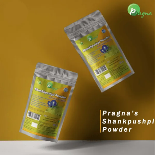 Pragna’s Shankhpushpi Powder reduces anxiety attacks, tension, and sadness by calming nerves in the brain. - Image 4