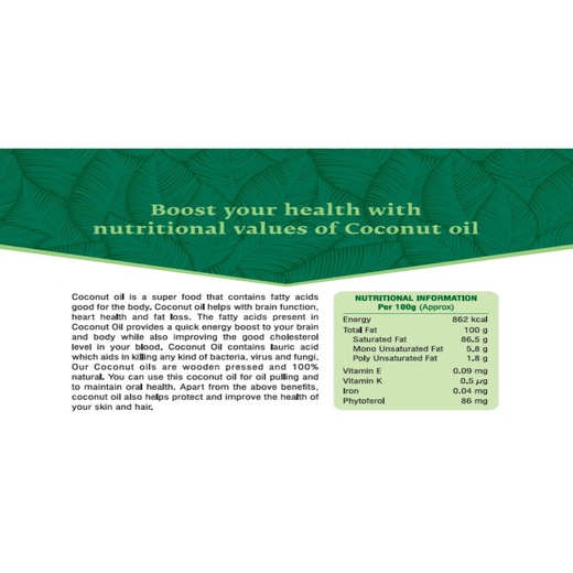 Pragati Natural Coconut Oil 1L (Cold Pressed) - Image 4