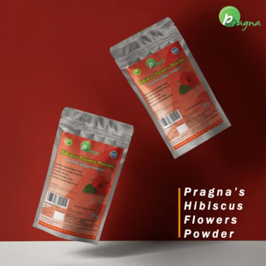 Pragna’s Hibiscus Flower Powder is 100% pure and natural. It lightens, brightens, and whitens the skin, as well as decreasing open pores and improving skin tone and texture. - Image 2