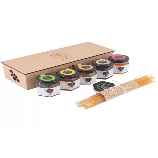 Gift Box Pack of 5 jars of 45g each & 1 bunch of honey sticks - Image 4