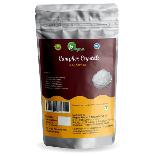 Pragna’s Camphor (pachcha carpooram) has a wide variety of topical uses due to its antibacterial, antifungal, and anti-inflammatory properties. - Image 3