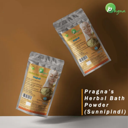 Pragna Herbal Bath powder is 100% pura and organic It helps in the thorough cleansing of the skin. - Image 2
