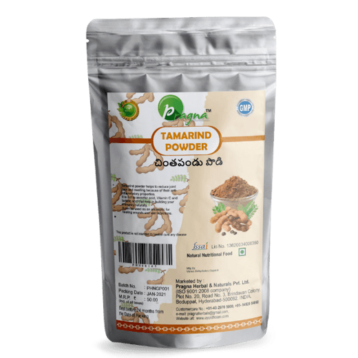 Pragna’s Tamarind Powder is a natural remedy to cure indigestion and increase bile production. Moreover, it is rich in dietary fiber, which further results in a reduction of cholesterol.