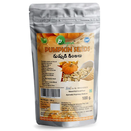Pragna’s Pumpkin seeds are a potent source of many nutrients, offering high levels of essential vitamins and minerals in a small serving.