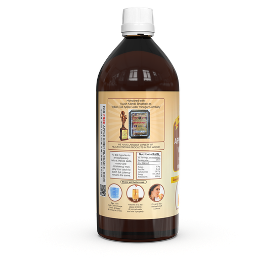Dr. Patkar's Apple Cider Vinegar with Garlic & Honey 500ml | Unfiltered & Undiluted | Immunity (With Mother) - Image 2