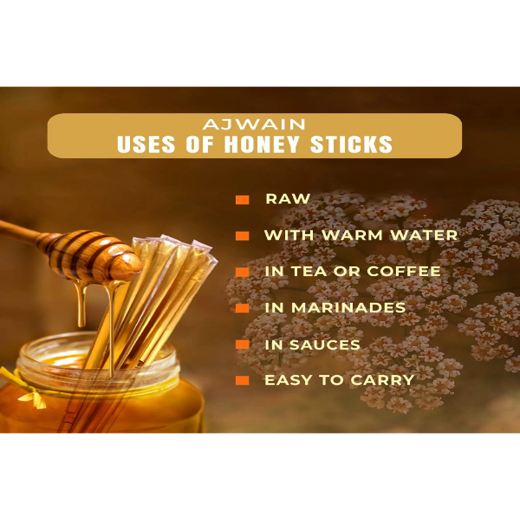 Ajwain Raw Honey sticks(bunchof 16 sticks)( 80g) - Image 2