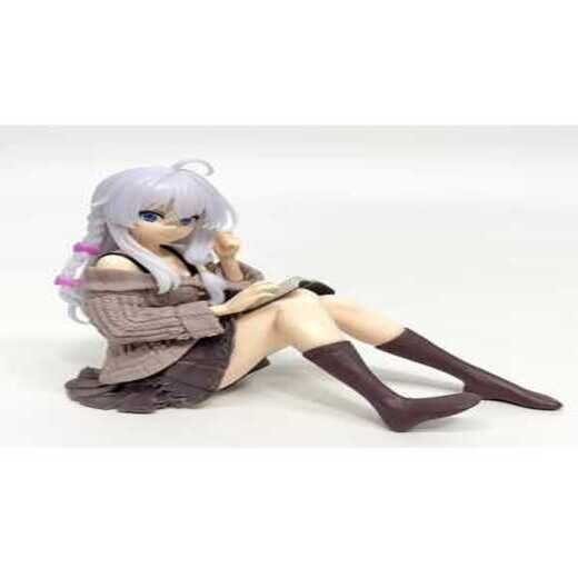 Wandering Witch: The Journey of Elaina Relaxed Reading Pose Anime Action Figure | 10cm Studious Elaina (The Ashen Witch) Toy Figurine for Table & Shelf Decor | Gift for Anime Fans
