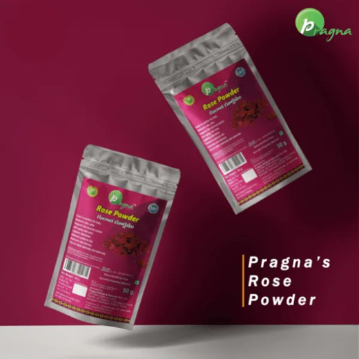 Pragna Rose Powder is 100% pure and natural. Rose powder act as anti-bacterial and cleanser - Image 2