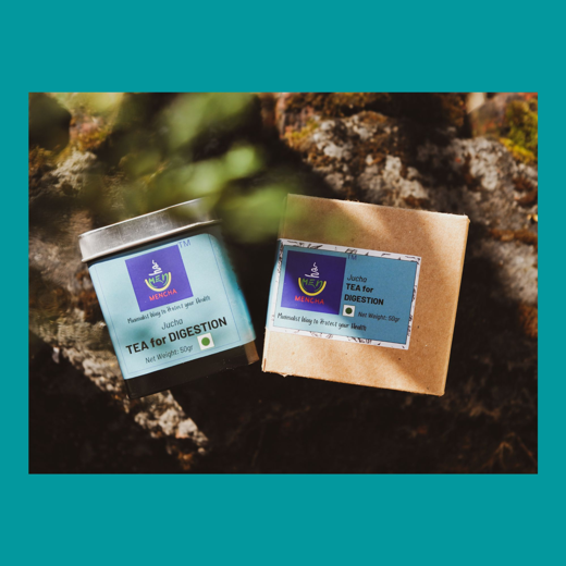 MENCHA - Digestive Tea Tin 50gr - Caffeine Free - Himalayan Herbal Blend for Improve Digestion | Reduce gastrointestinal problems | Speed up emptying of the stomach | Relaxation | Pain Relief - 50 Cups - Image 4
