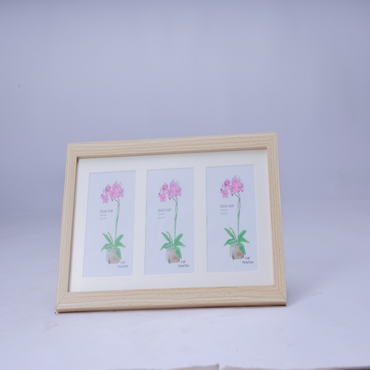 Wood collage photo frame display picture - Image 2