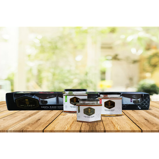 Assorted pack of  Raw Honey jars 5*45g each - Image 2