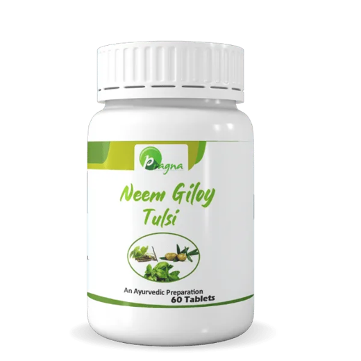 Pragna’s Neem Giloy Tulasi tablet contains multiple herbal ingredients that are essential in building the body’s natural immunity.