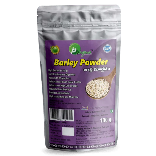 Pragna’s Barley Powder is 100% pure and natural. It helps in relieving joint pain due to its analgesic and anti-inflammatory properties. - Image 3