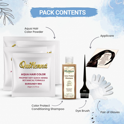 Organic Aqua Powder Hair colour- 2N Soft Black - Image 4