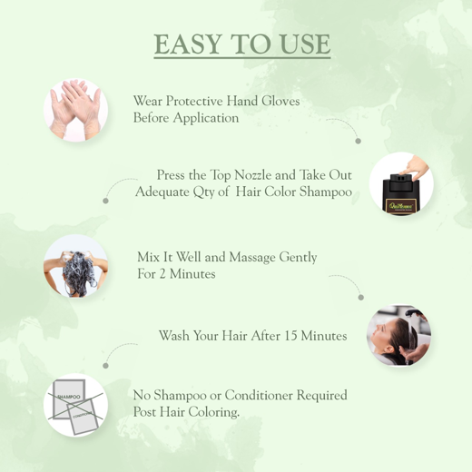 Hair Colour Shampoo- 3N Dark Brown 400ml - Image 3
